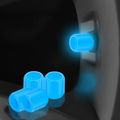 Glow in the Dark Valve Caps - Luminous - For Bicycle, Car & Motorcycle