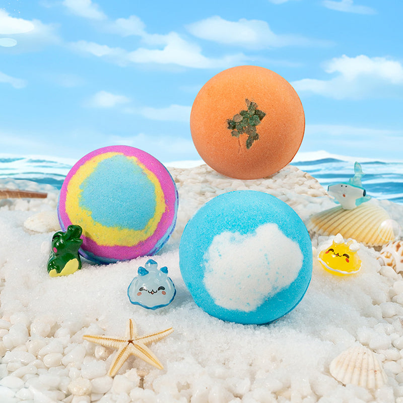 [12 Pcs] Magic Bath Bombs with Surprise - Sea Animal Toys Inside