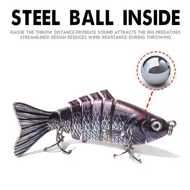 🎣 Save 50%! 🐟 Multi-Jointed Bionic Swimming Bait / Fishing Lure Wobbler