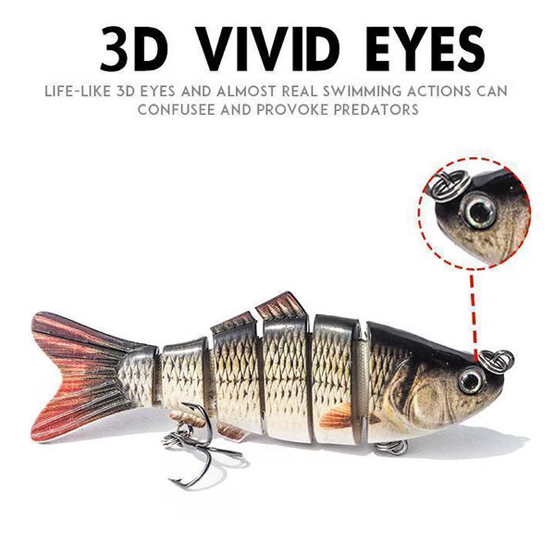 🎣 Save 50%! 🐟 Multi-Jointed Bionic Swimming Bait / Fishing Lure Wobbler