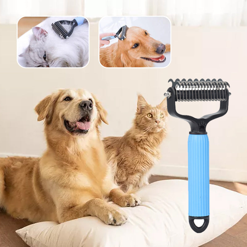 Double-Sided Pet Brush for Grooming