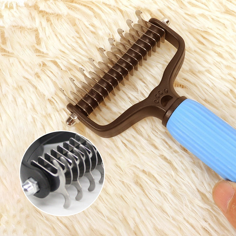 Double-Sided Pet Brush for Grooming