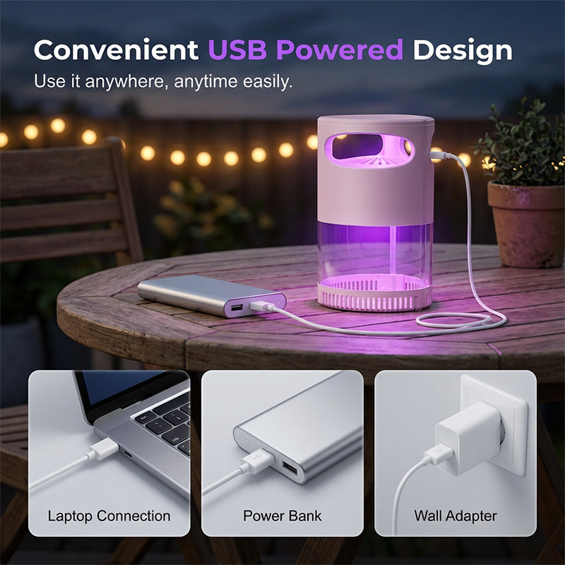 🦟 Silent UV Mosquito Trap / Insect Killer | Noiseless & Toxic-Free | USB-Powered | Perfect for the Bedroom 😴💤