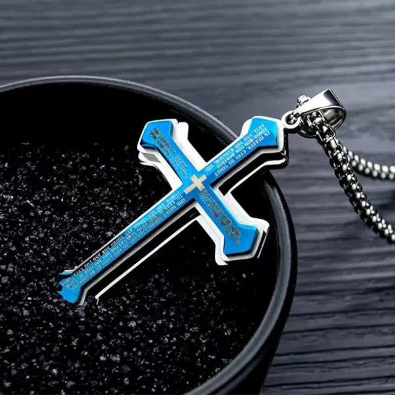📢📢 50% OFF!! ⏰ Men's Lord's Prayer Cross Necklace