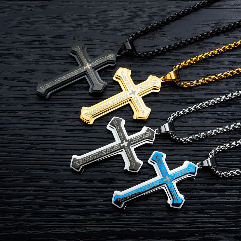 📢📢 50% OFF!! ⏰ Men's Lord's Prayer Cross Necklace