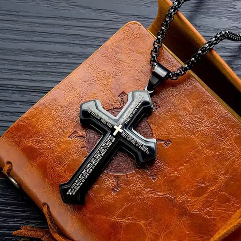 📢📢 50% OFF!! ⏰ Men's Lord's Prayer Cross Necklace