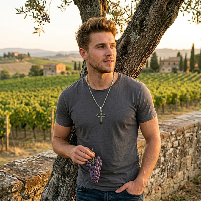 📢📢 50% OFF!! ⏰ Men's Lord's Prayer Cross Necklace
