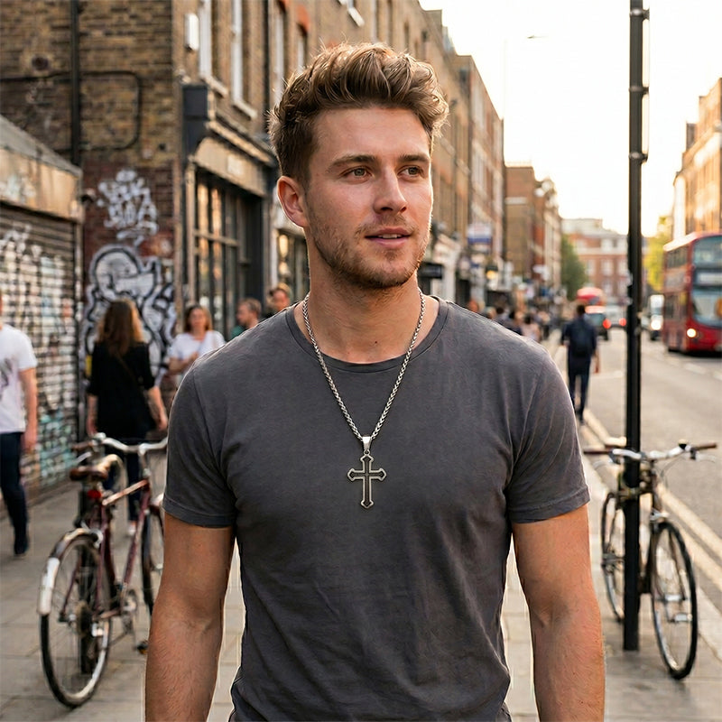 📢📢 50% OFF!! ⏰ Men's Lord's Prayer Cross Necklace