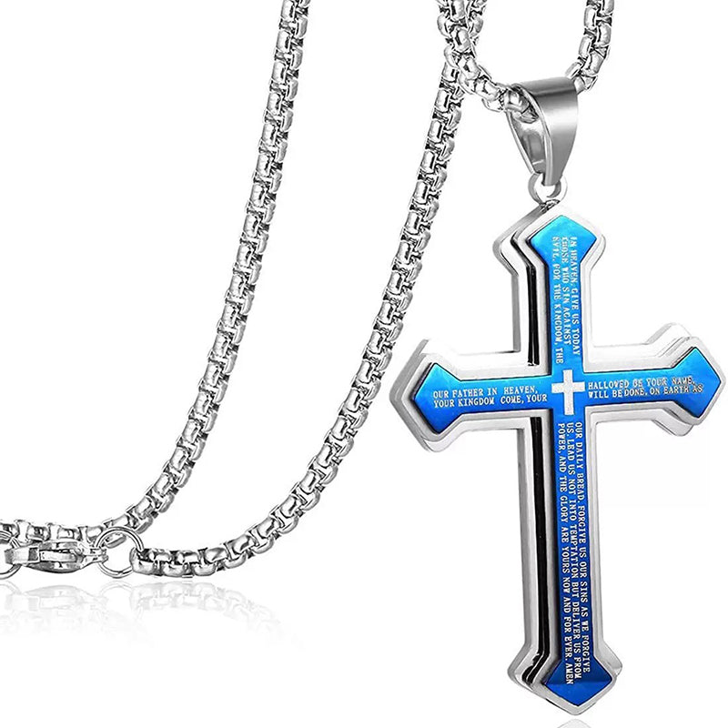 📢📢 50% OFF!! ⏰ Men's Lord's Prayer Cross Necklace