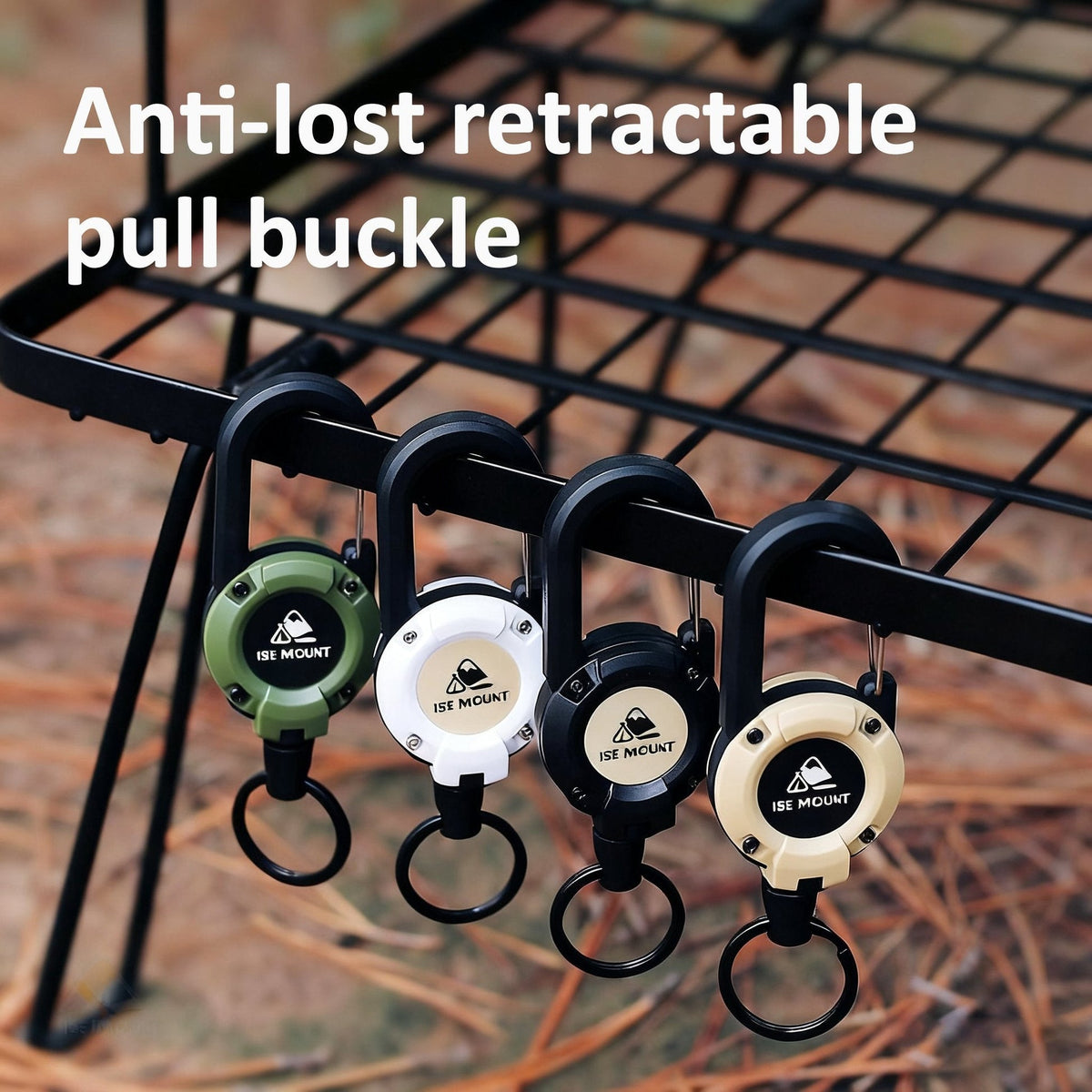 Retractable Keychain with Carabiner – 65 cm Steel Wire, Lightweight & Durable