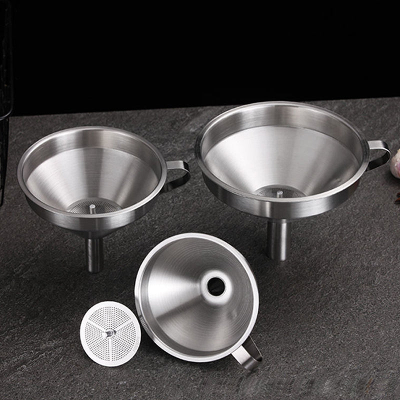 Stainless Steel Filter Funnel – Includes Free Fine Mesh Filter