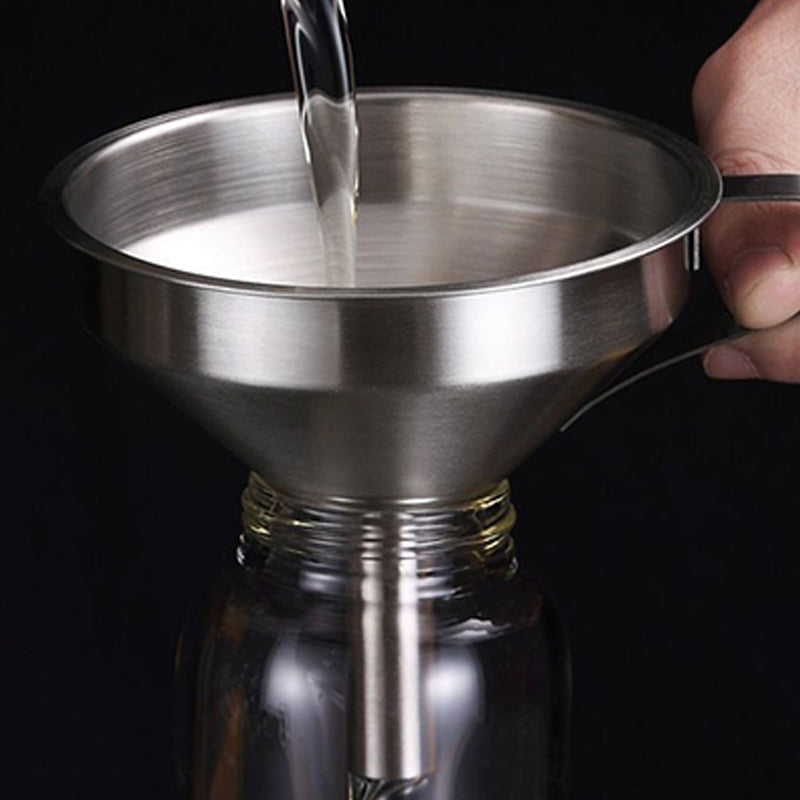 Stainless Steel Filter Funnel – Includes Free Fine Mesh Filter