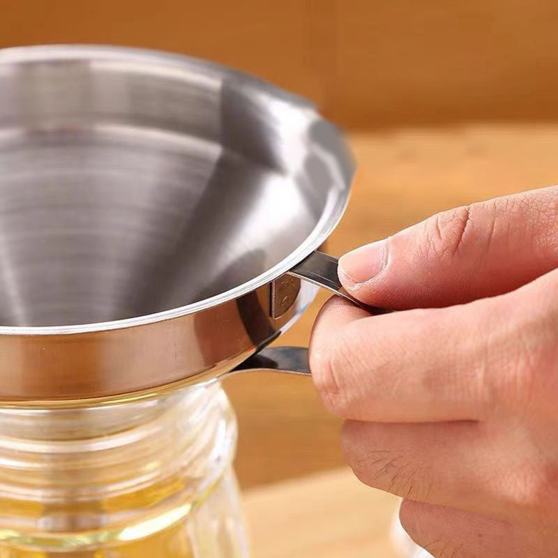 Stainless Steel Filter Funnel – Includes Free Fine Mesh Filter