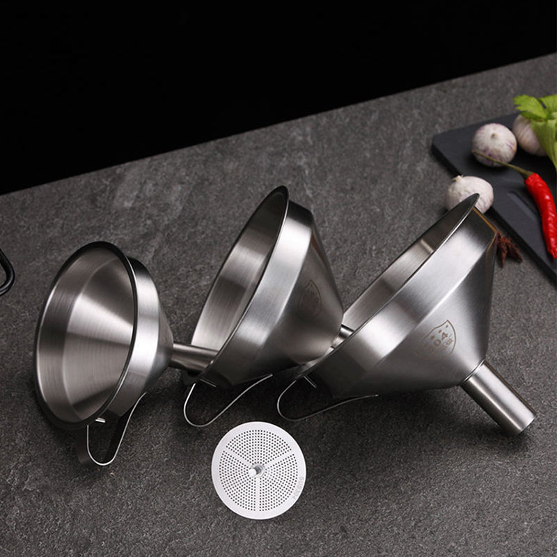 Stainless Steel Filter Funnel – Includes Free Fine Mesh Filter