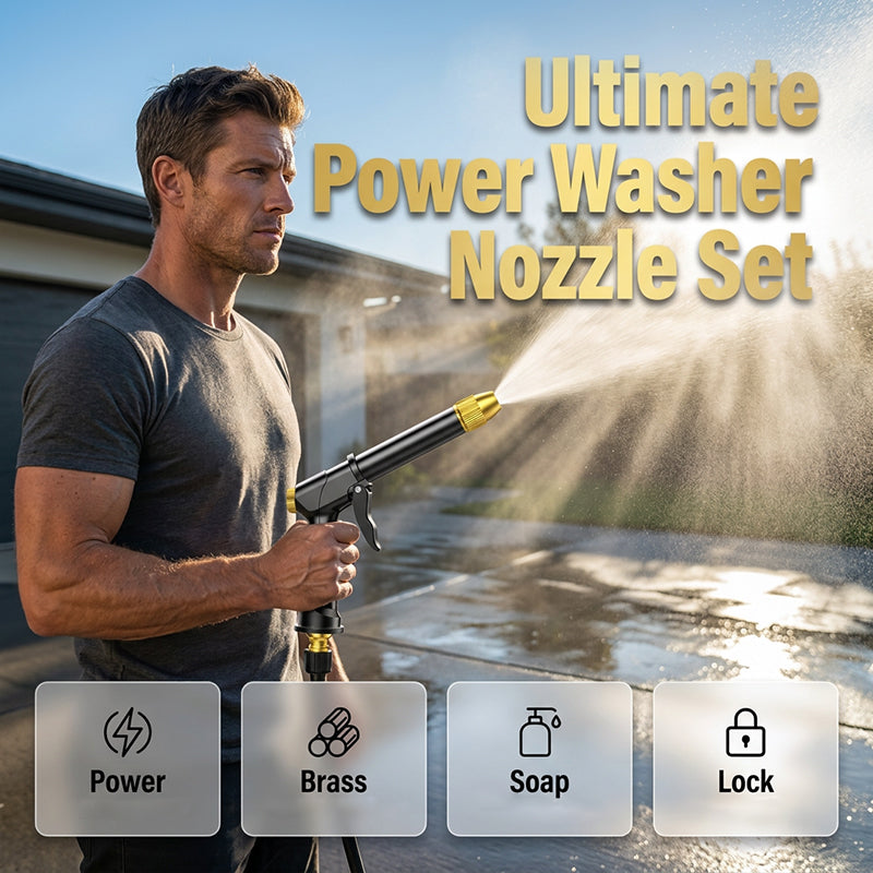 🏆 High-Pressure Washer / High-Pressure Jet 💦 Ergonomic Grip • Pressure Nozzle – Powerful Car Wash 🚗 and Garden Watering 🌻 Easy and Simple to Use! 👍