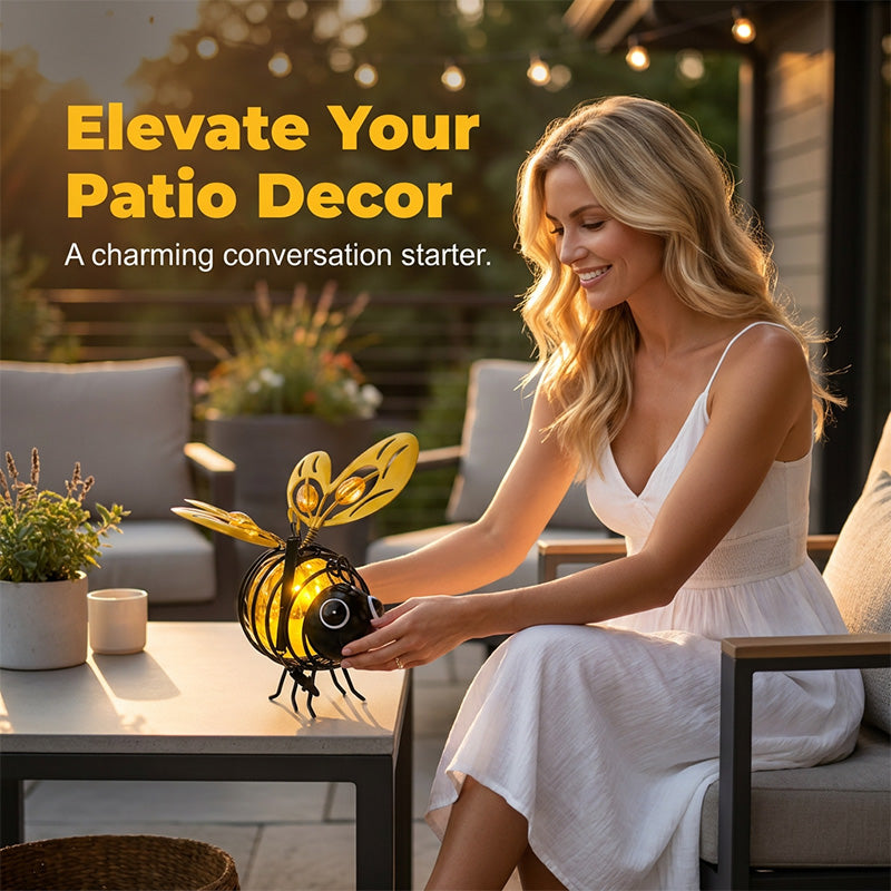 Solar Hanging Light with Bees