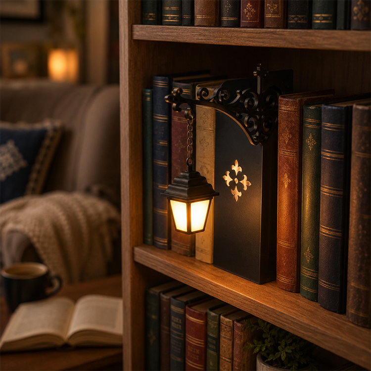 📢📢 50% OFF RIGHT NOW! 🔥 Mini Retro Street Lamp Bookend 📚💡 – Unique Design for Your Bookshelf