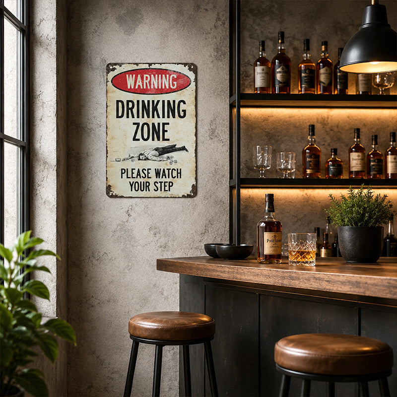 📢📢 50% OFF RIGHT NOW! 🔥 Retro Metal Bar Sign – Rustic Warning Sign for Wall Decor