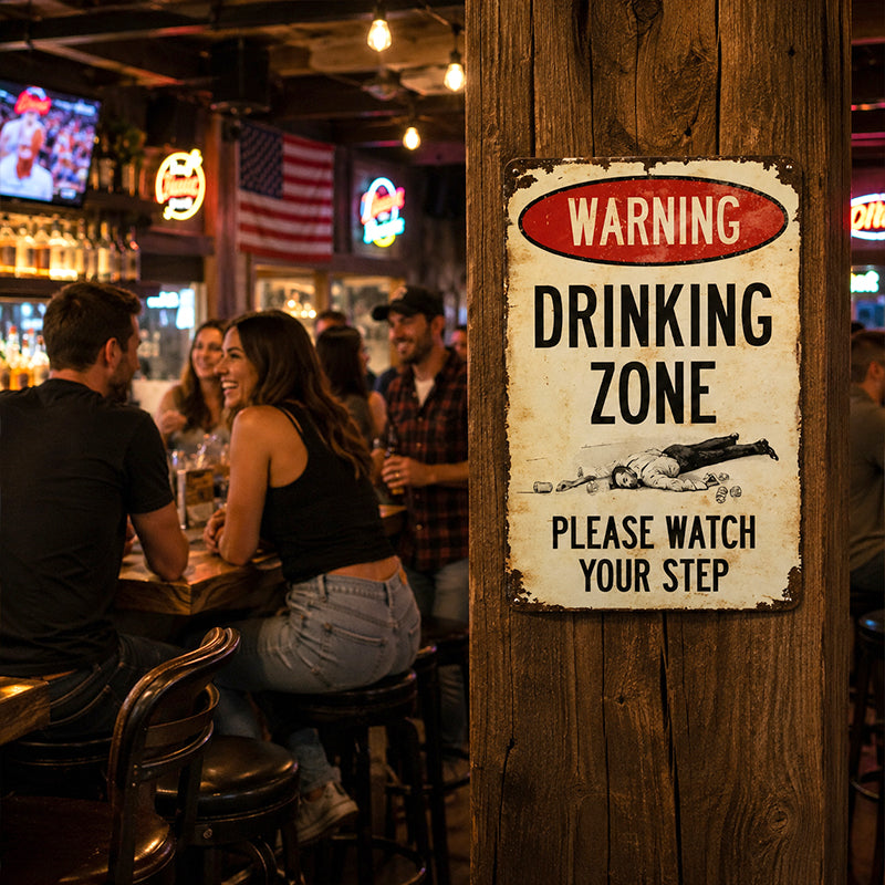 📢📢 50% OFF RIGHT NOW! 🔥 Retro Metal Bar Sign – Rustic Warning Sign for Wall Decor