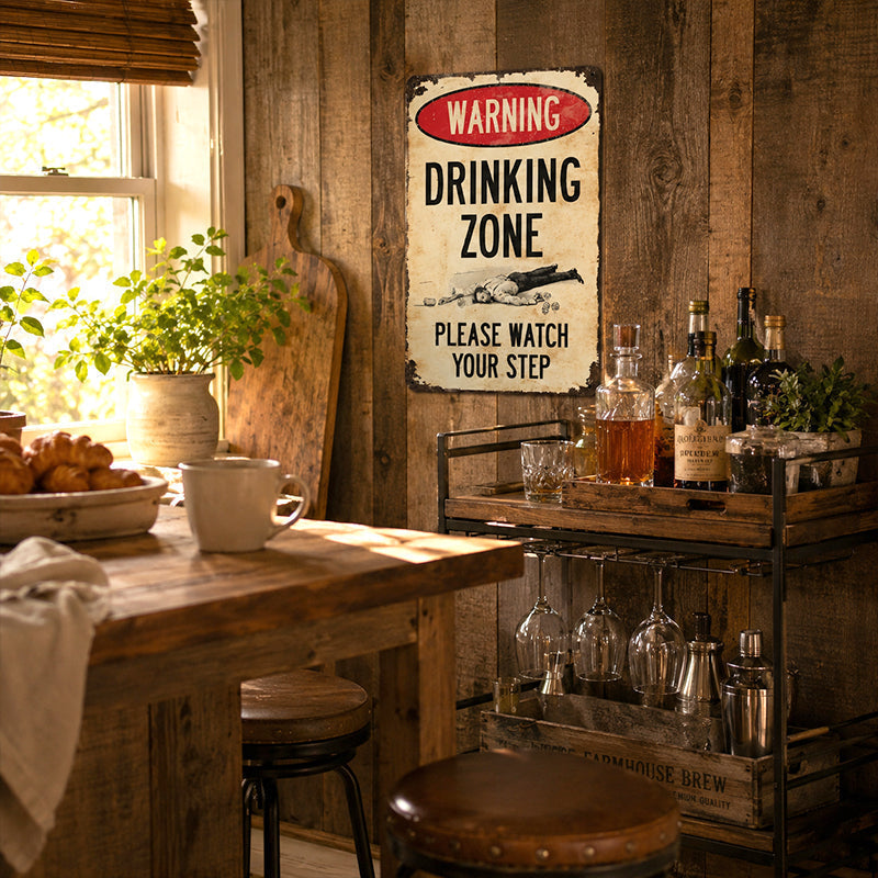 📢📢 50% OFF RIGHT NOW! 🔥 Retro Metal Bar Sign – Rustic Warning Sign for Wall Decor