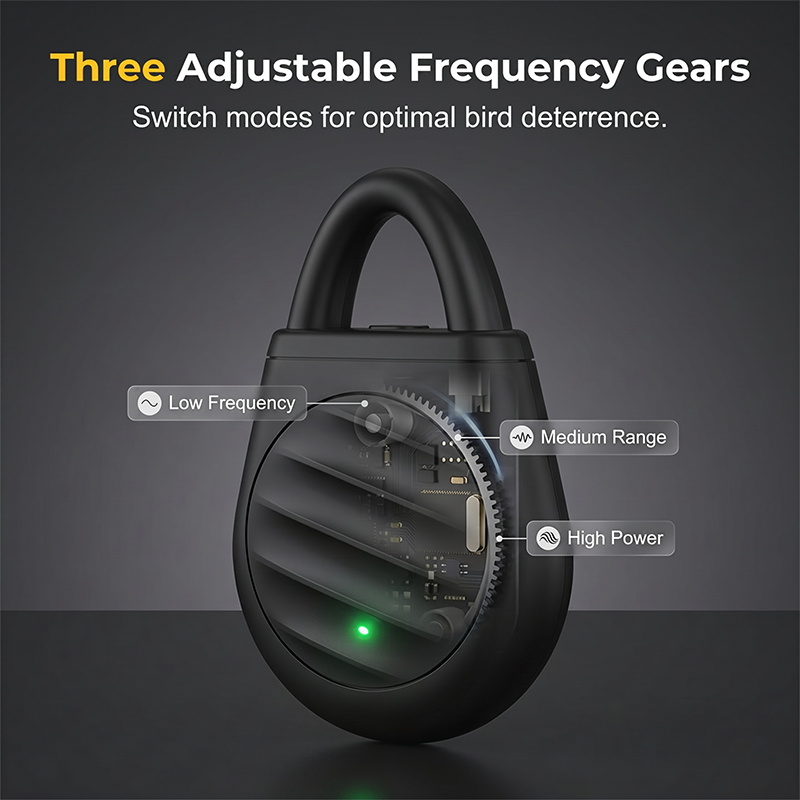 🐦 No More Birds, Pests & Grasshoppers! Portable Ultrasonic Bird Scarer Keychain