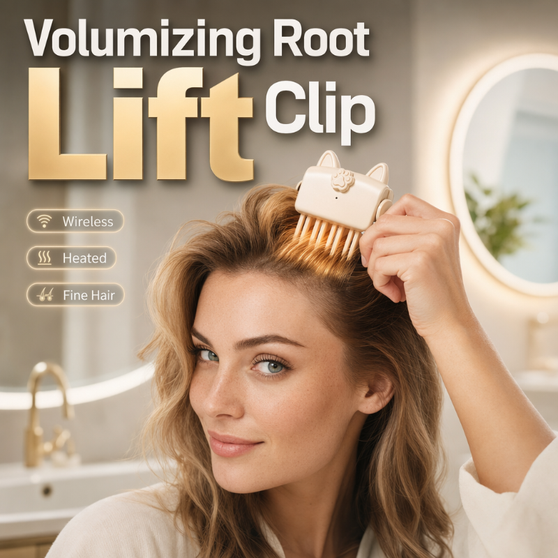 📢📢 50% OFF!! ⏰ Cordless Heated Hair Root Clip – Salon-Quality Volume, Perfect for Fine & Flat Hair