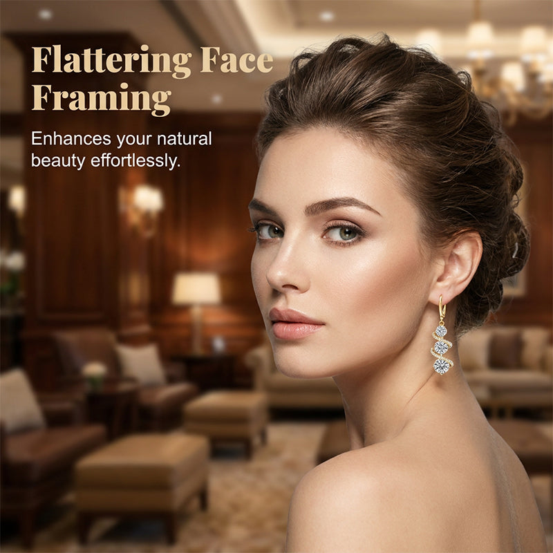 Asymmetrical spiral and teardrop earrings