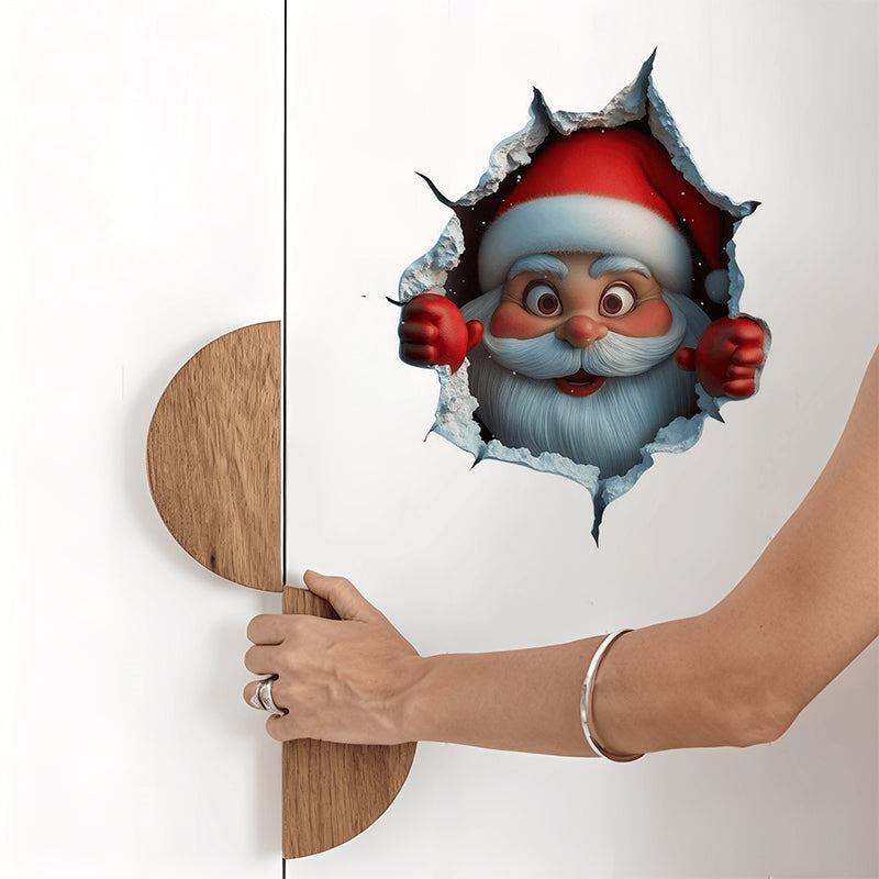 3D Christmas Wall Sticker, 1 Set (2 pcs) | Create Christmas Atmosphere in One Minute