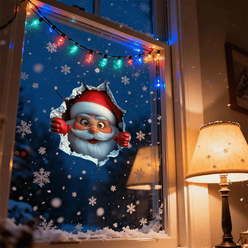 3D Christmas Wall Sticker, 1 Set (2 pcs) | Create Christmas Atmosphere in One Minute
