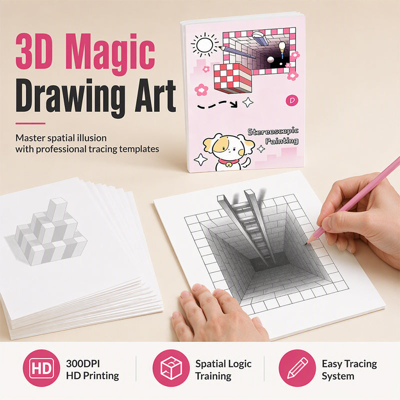 Magic 3D coloring book for kids – Educational and creative sketchbook