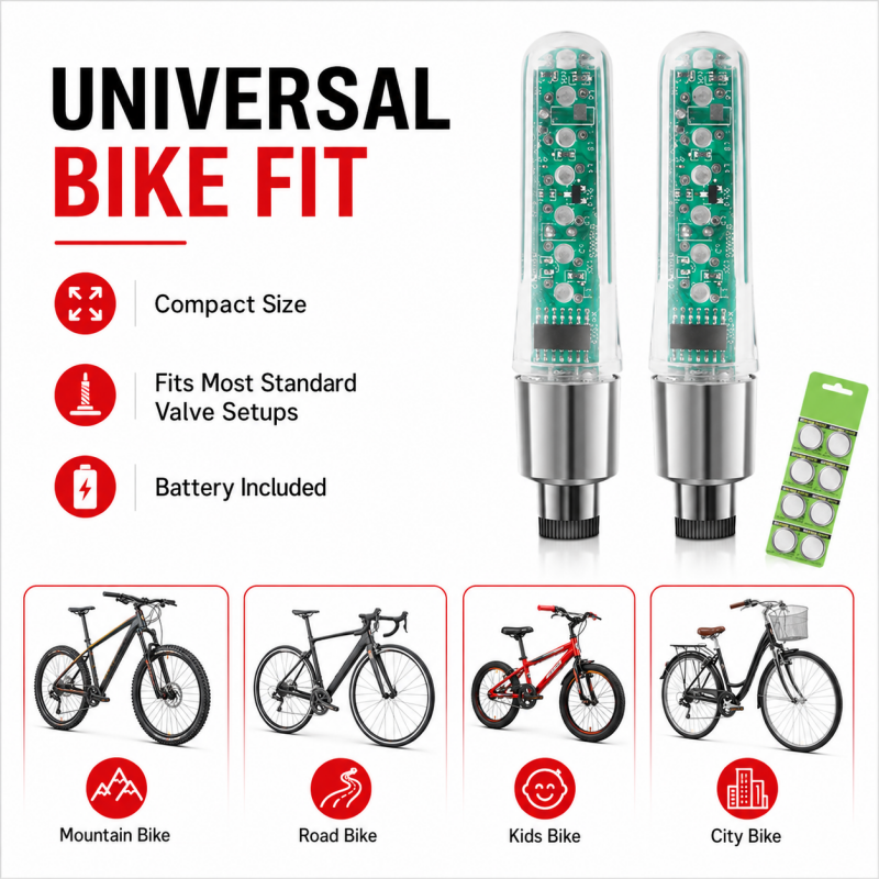 Waterproof Bike Valve Stem Lights