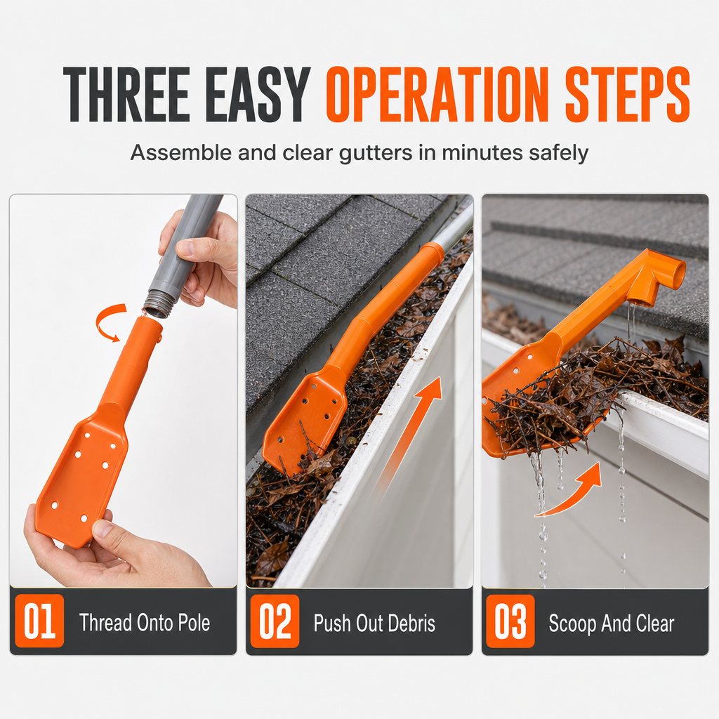 Ladder-Free Gutter Cleaner