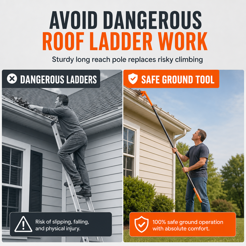 Ladder-Free Gutter Cleaner