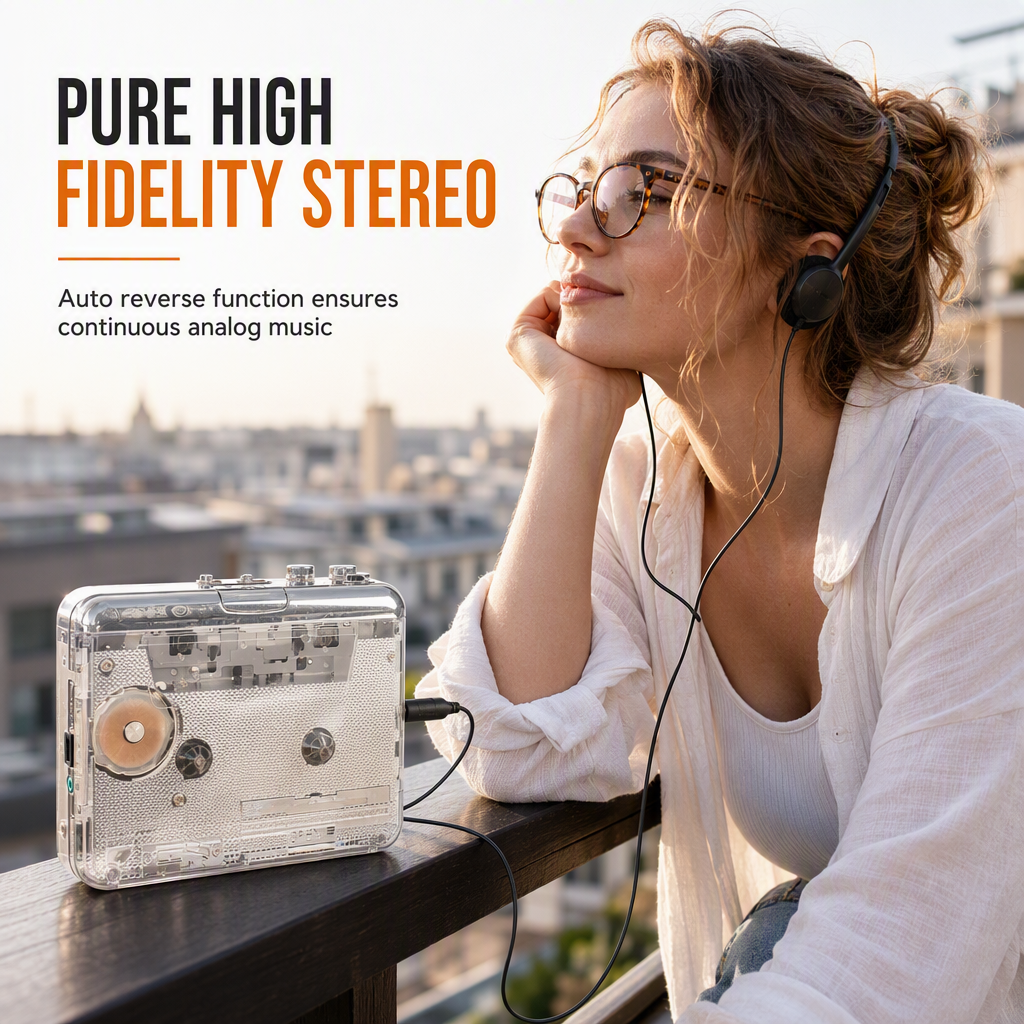 Transparent Cassette Tape Player – Old Tapes, New Life!
