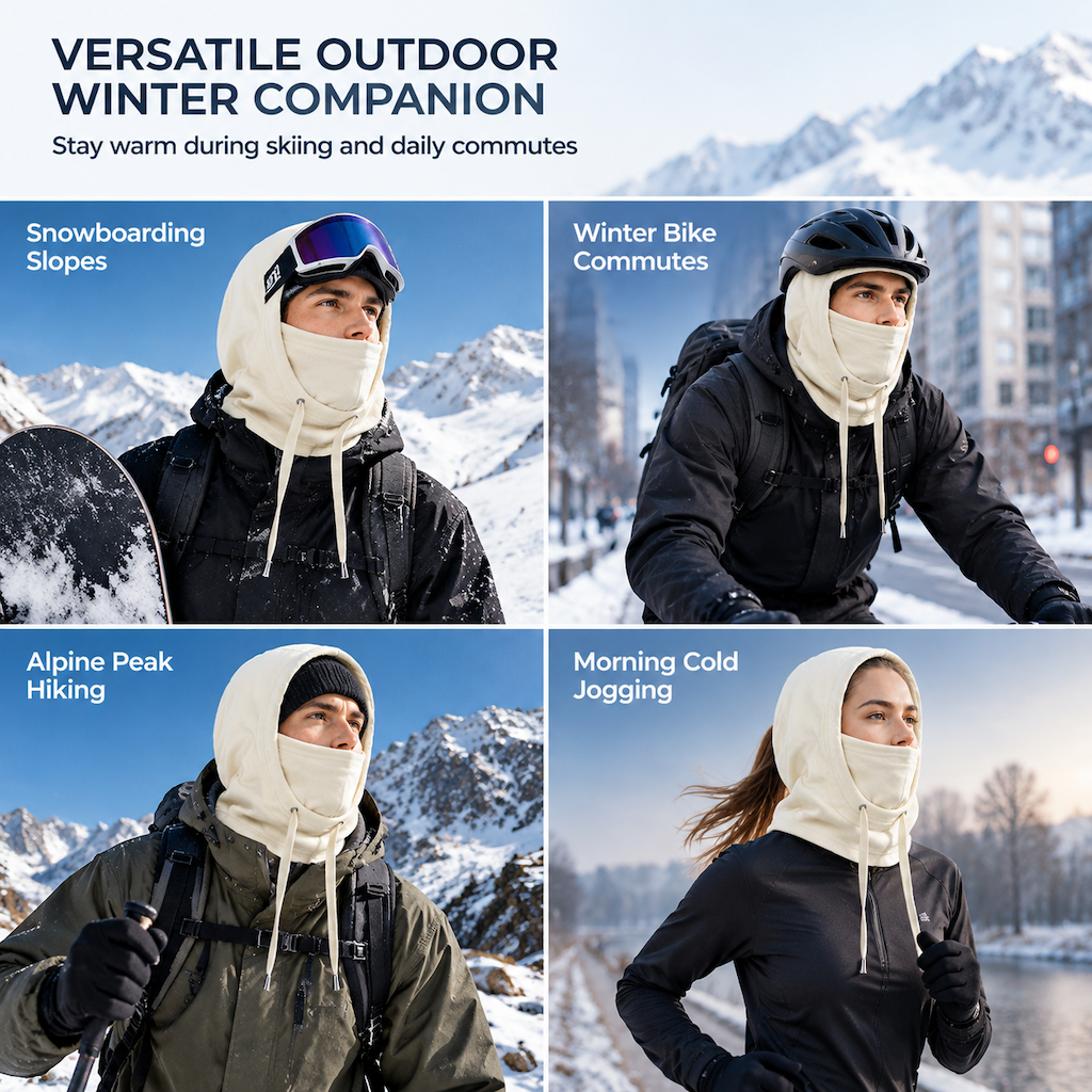 Warm Fleece-Lined Balaclava & Ski Mask for Cycling and Skiing