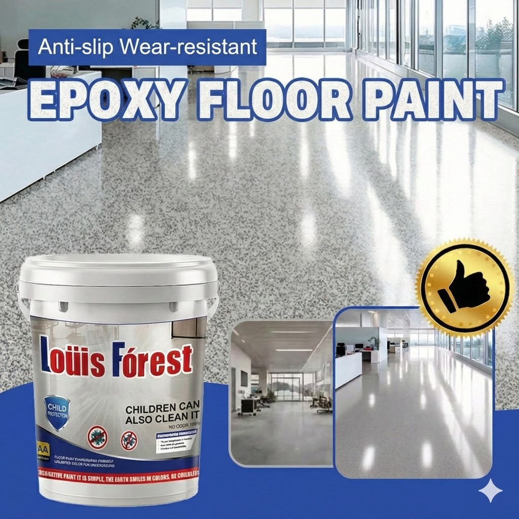 Epoxy Marble Effect Poured Floor – High Gloss Floor Coating Complete Kit (Scratch Resistant & Waterproof)