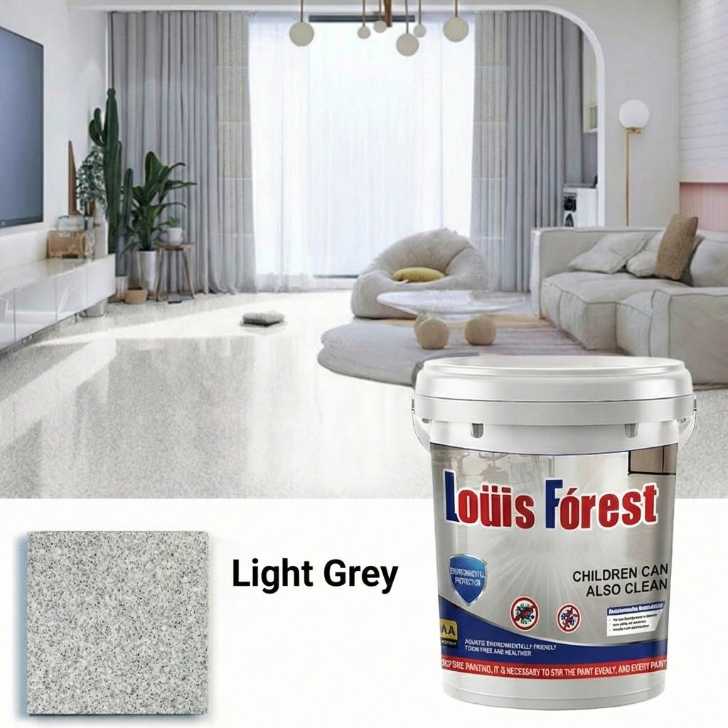Epoxy Marble Effect Poured Floor – High Gloss Floor Coating Complete Kit (Scratch Resistant & Waterproof)