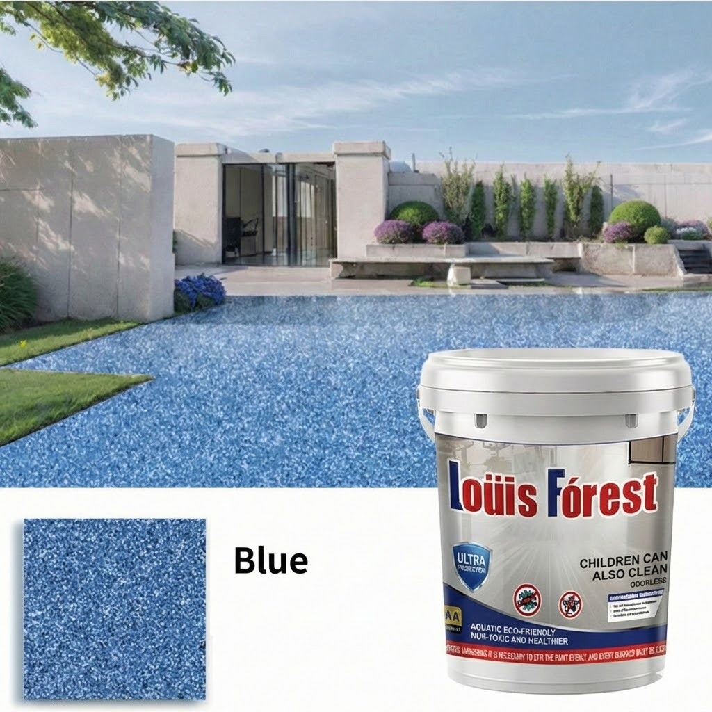 Epoxy Marble Effect Poured Floor – High Gloss Floor Coating Complete Kit (Scratch Resistant & Waterproof)