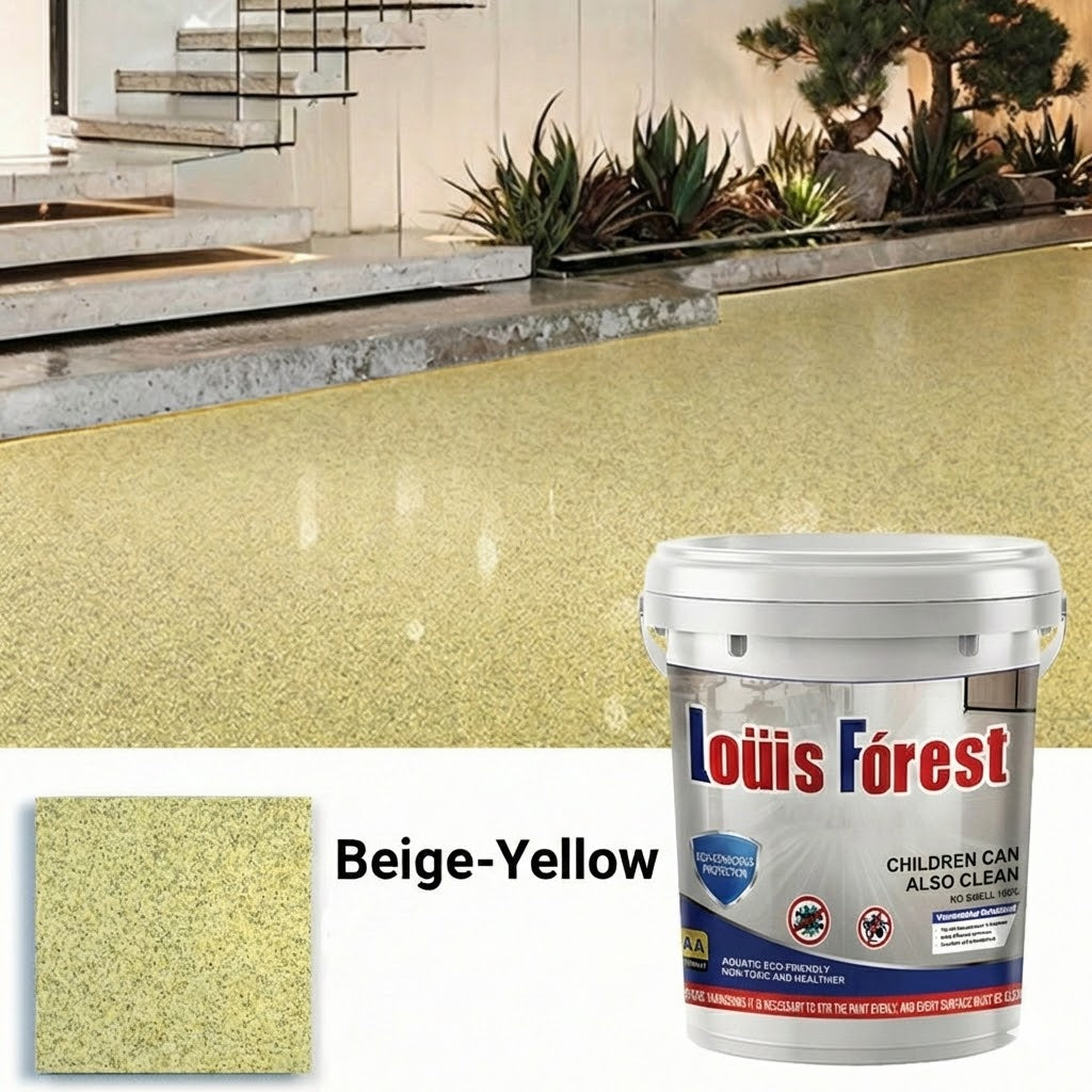 Epoxy Marble Effect Poured Floor – High Gloss Floor Coating Complete Kit (Scratch Resistant & Waterproof)