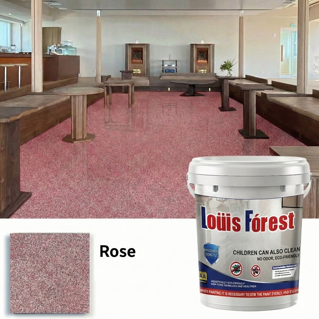 Epoxy Marble Effect Poured Floor – High Gloss Floor Coating Complete Kit (Scratch Resistant & Waterproof)