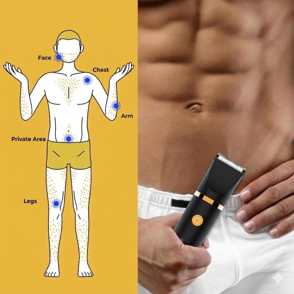 3-in-1 Body Groomer for Men – Electric Body Trimmer