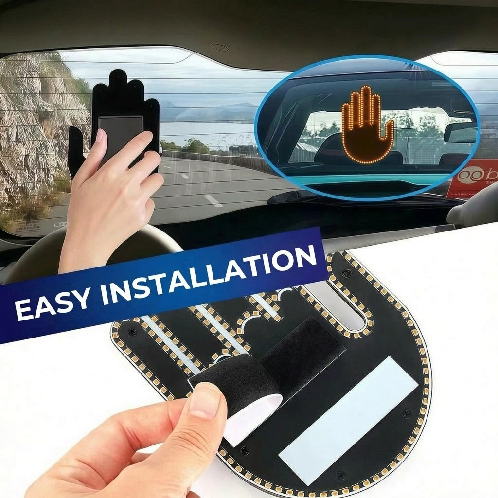 Illuminated hand-shaped car lights