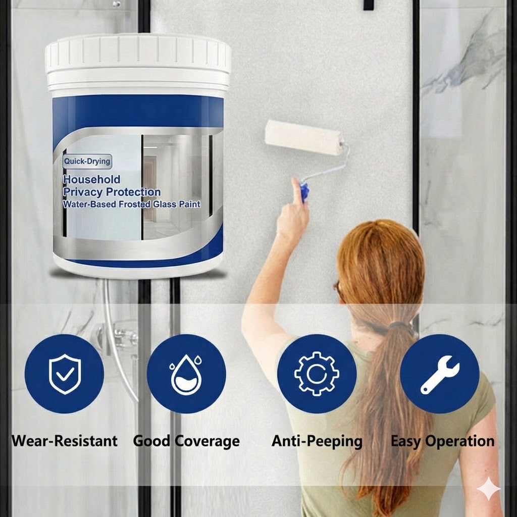 Frosted Glass Paint – Liquid Window Film for Privacy (Matte & Sandblast Effect)