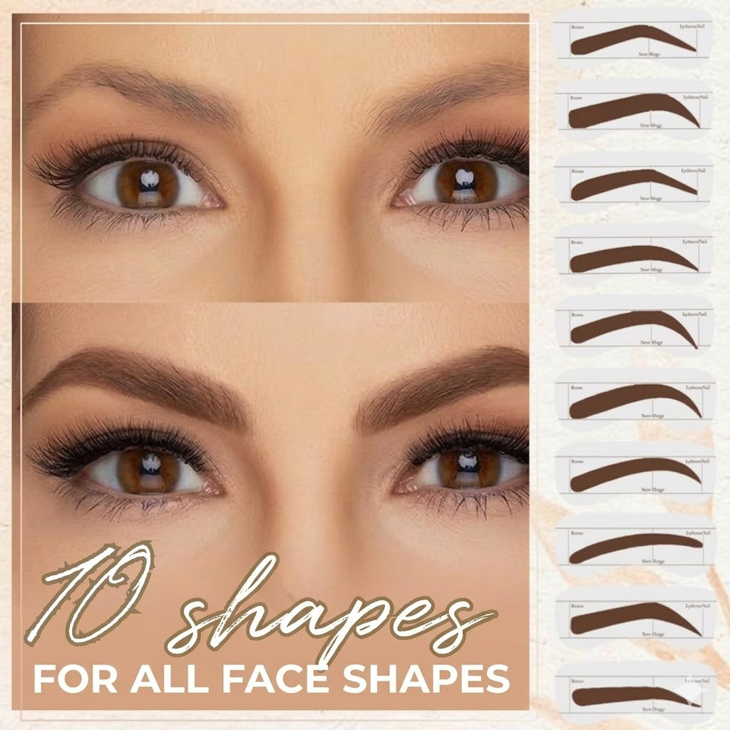 Professional Eyebrow Stamp & Stencil Kit - For Perfect Symmetry