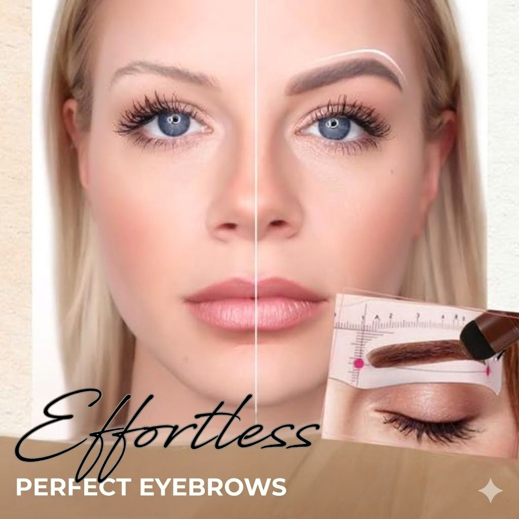 Professional Eyebrow Stamp & Stencil Kit - For Perfect Symmetry