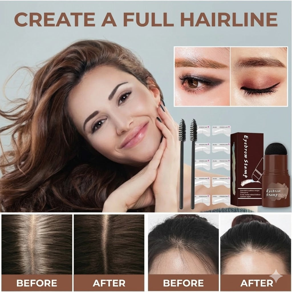 Professional Eyebrow Stamp & Stencil Kit - For Perfect Symmetry