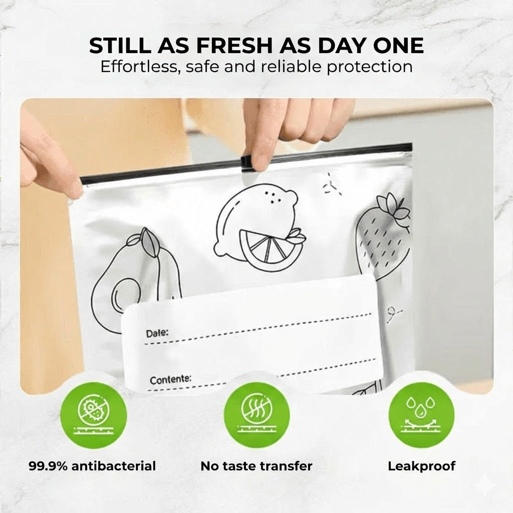 [30 Pcs] Reusable Aluminum Foil Resealable Storage Bags