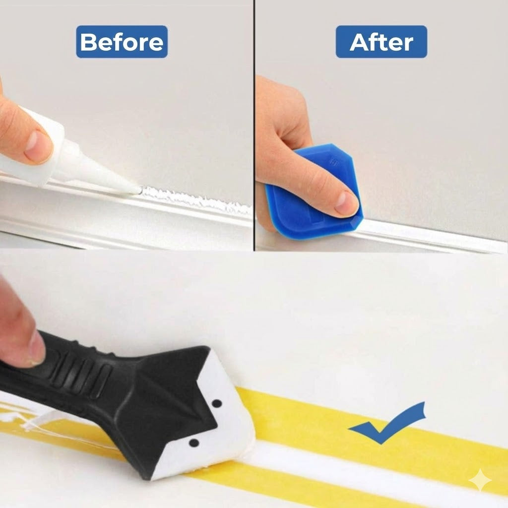 3-in-1 Caulking Tool - Silicone Remover & Finisher