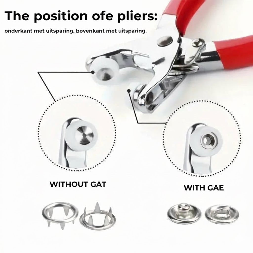 SnapForge Snap Fastener Pliers Set (Includes Snap Buttons)