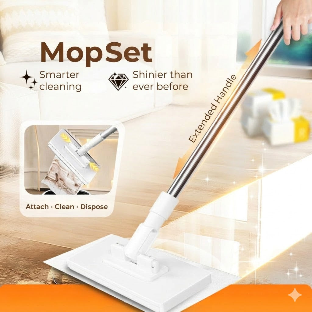 Clamping Mop Set with Squeeze Mechanism